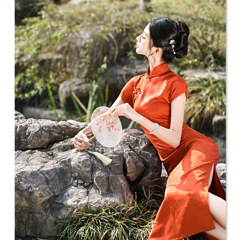 Yourqipao 2024 Spring and Summer Fashion Improved Qipao New Chinese Style Long Women Cheongsam Dress