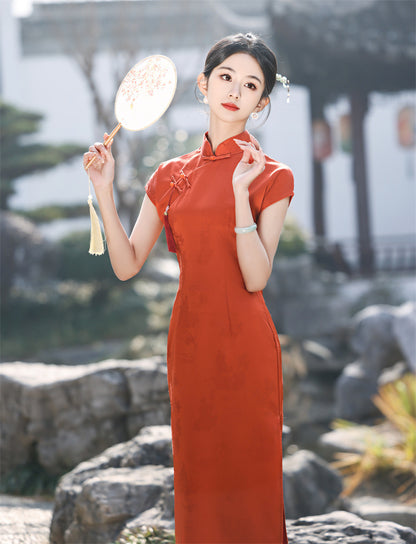 Yourqipao 2024 Spring and Summer Fashion Improved Qipao New Chinese Style Long Women Cheongsam Dress