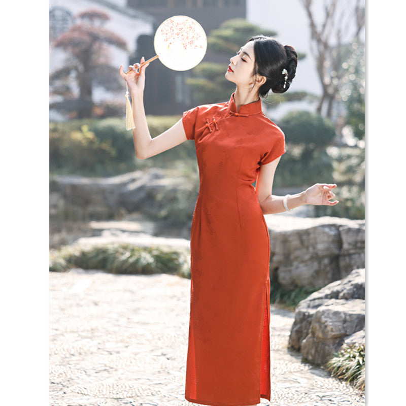 Yourqipao 2024 Spring and Summer Fashion Improved Qipao New Chinese Style Long Women Cheongsam Dress